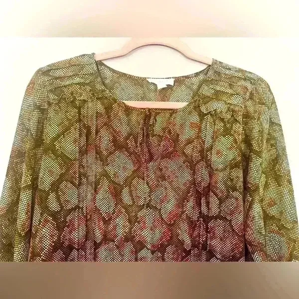 Sandy & Sid Snake Print Long Sleeve Women's Dress (448) - Image 6