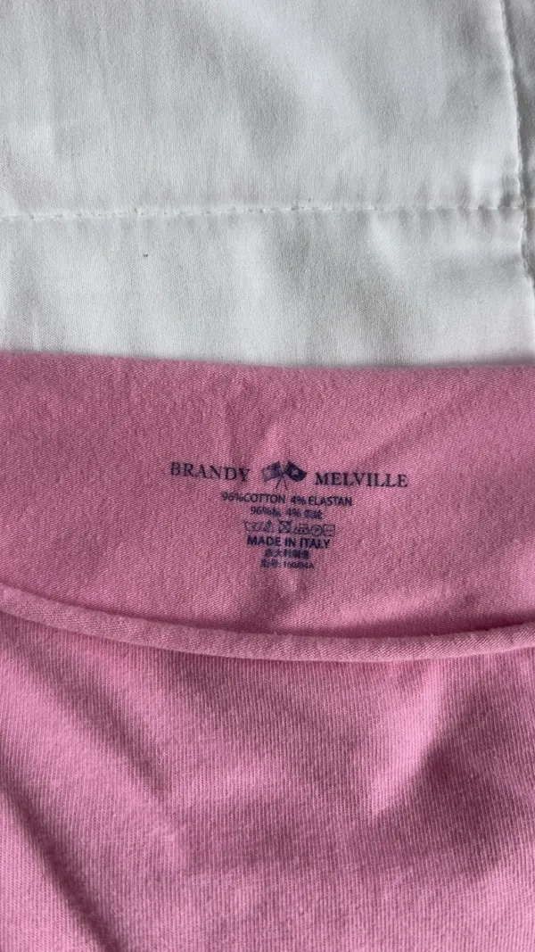 Pink Brandy Melville off the shoulder top - Image 3