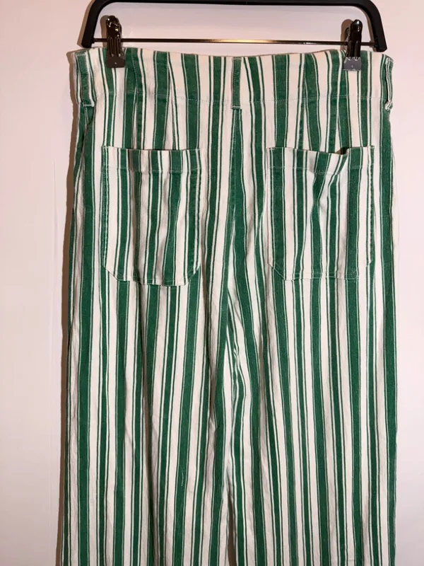 Anthropologie Maeve Colette Striped High Rise Linen Blend Wide Leg Pants Size 30 - Image 3