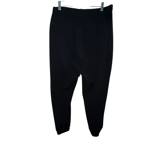 Athleta Womens‎ Textured Brooklyn Jogger Pants Size 16 Black Side Stripe Nylon - Image 3