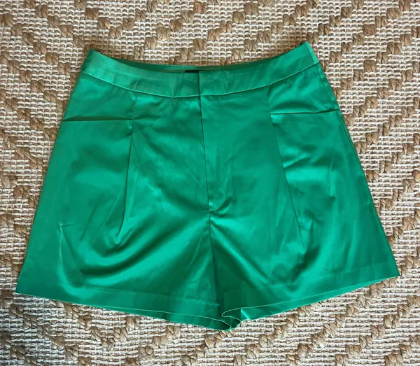 Zara High Rise Satin Shorts - Image 2