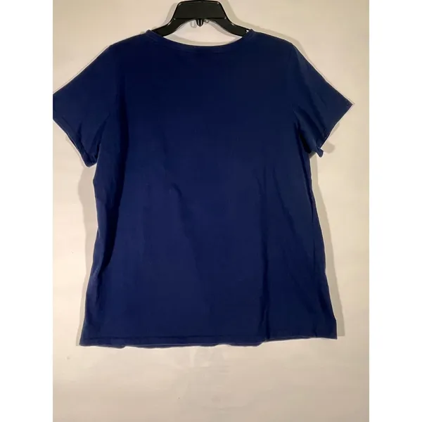 Nike 00 Star Graphic Athletic Cut Cotton T-Shirt Women‎ XL Navy Orange Workout - Image 2