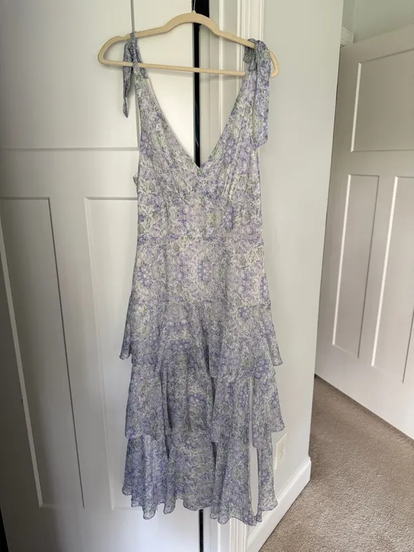 ASTR the Label Floral Tiered Shoulder Tie Dress‎ Ruffle - Image 2