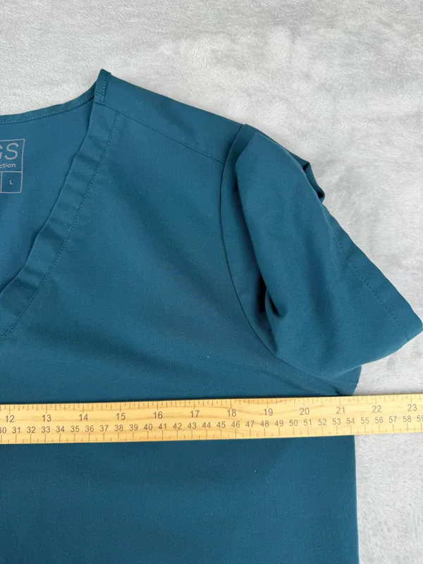 Figs Casma Three Pocket Scrub Top Hunter Green Women’s Size L Large - Image 5