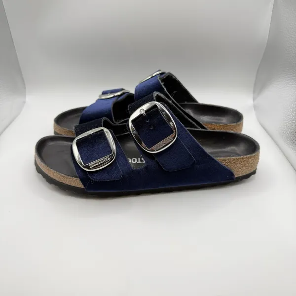 Birkenstock Arizona Big Buckle Rivet Midnight Velvet Exquisite 39 Narrow L8/M6 - Image 2