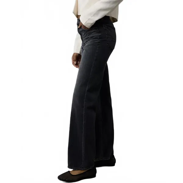 AE Embellished Strigid High-Waisted Stovepipe Jean American Eagle NWT Black 18R - Image 3
