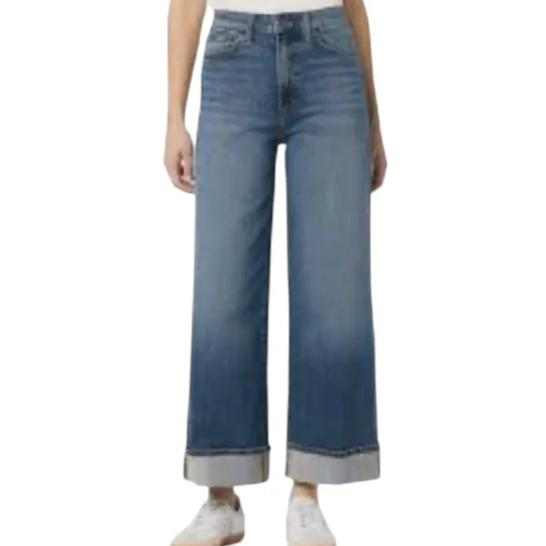 Joe's Jeans 29 Panama wide leg cuffed ankle stretch jeans J2 3522 - Image 2