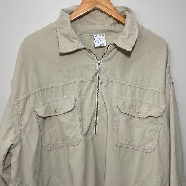 Aerie Offline Corduroy Quarter Zip Shacket - Image 3