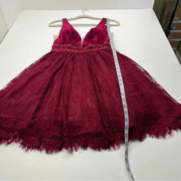 Coya Collection Burgundy Fairy Grunge Mini Dress Womens Size Small NEW‎ *FLAW - Image 9
