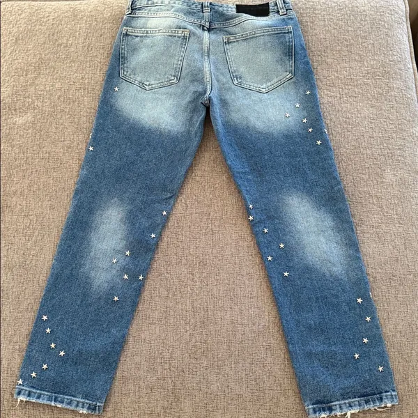 Zara‎ women's Star-Studded Denim Jeans - Image 10