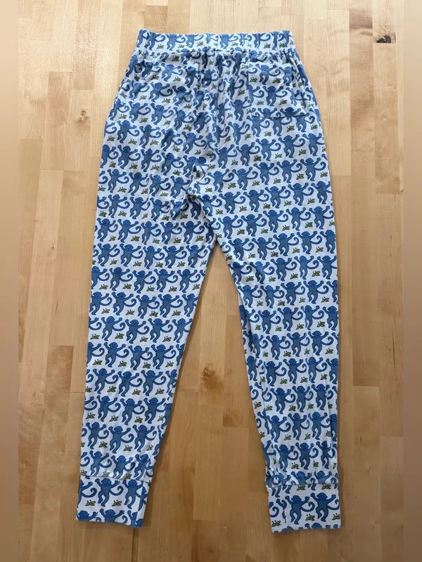 Roller Rabbit Blue and White Monkey Print Bottoms - Image 2