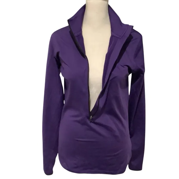 Nike Pro Dri-Fit Women's Deep Purple Zipper Jacket EXCELLENT CONDITION Size L - Image 3