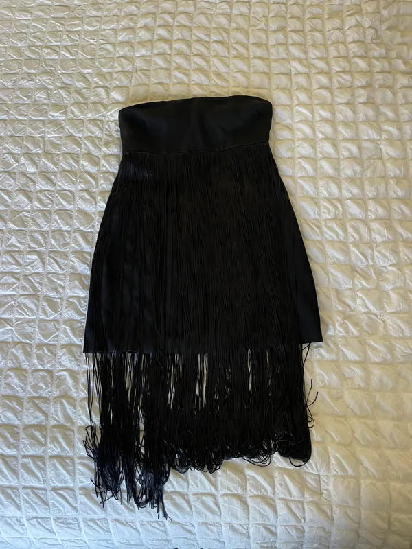 Rikki Black Fringe Flapper Dress - Image 7