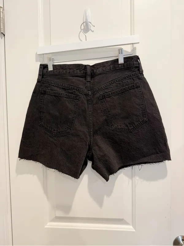 ABERCROMBIE & FITCH NWT Curve Love Mid Rise Loose Short in‎ Black - Image 6