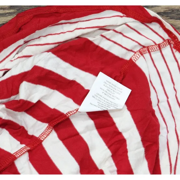 NWT As U Wish Juniors Striped Drawstring T-Shirt Dress Red Stripe L - Image 8