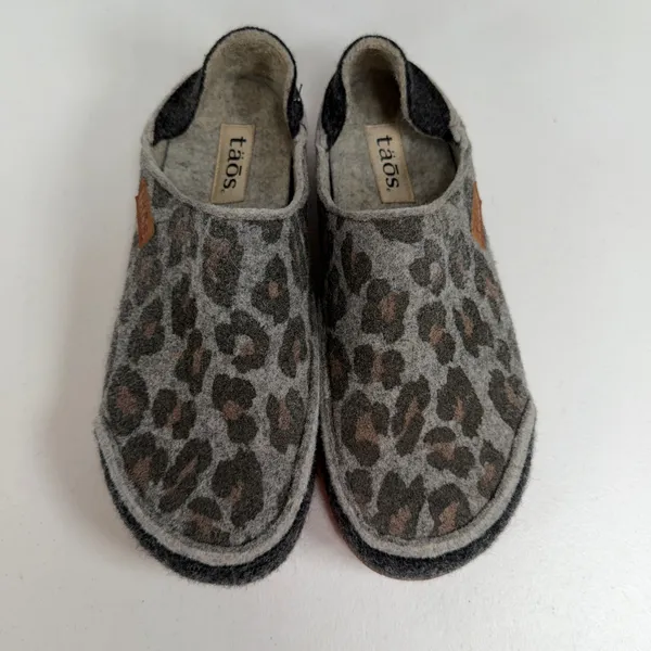 Taos 41 10.5 Convertawool Leopard Clogs Wool Slip On Comfort Shoes Collapsible - Image 6