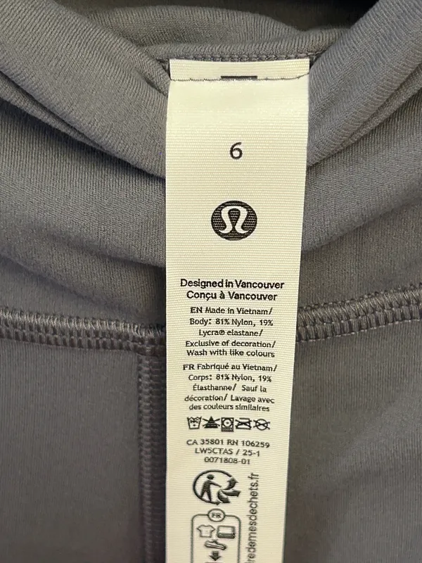Lululemon Leggings Align HR Pant 25 ” Solar Grey NWT Size 6 Rare Sold Out New - Image 4