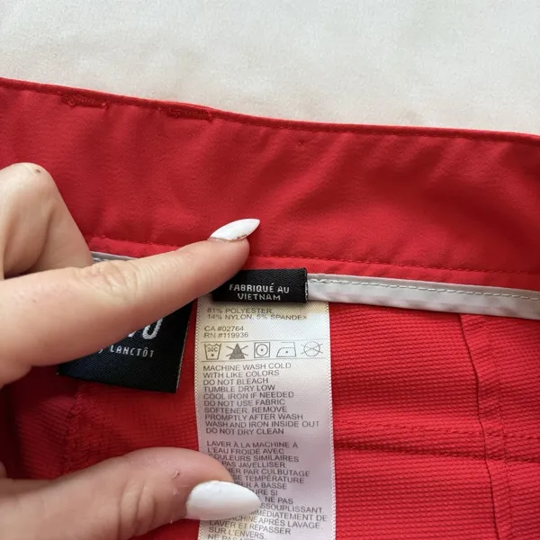 NVO by Lanctot Cropped Pants Womens 2 Red Golf Preppy Outdoor Activewear‎ Luxury - Image 5