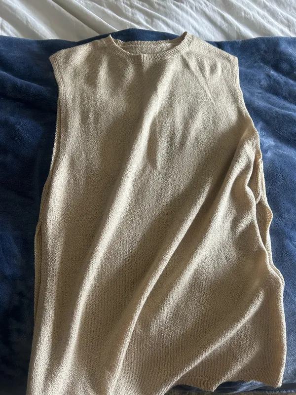 Knit Top Tan Size M - Image 2