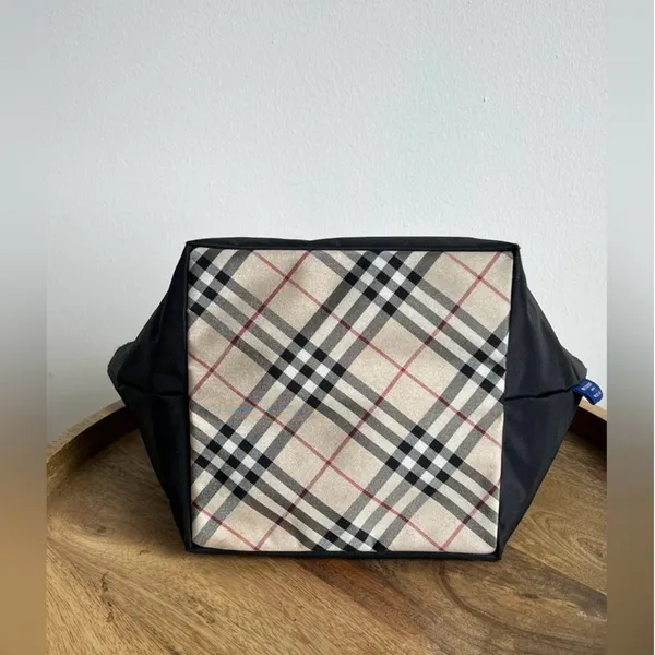 Burberry Blue Label Nova Check Mini Tote Black Nylon - Image 6