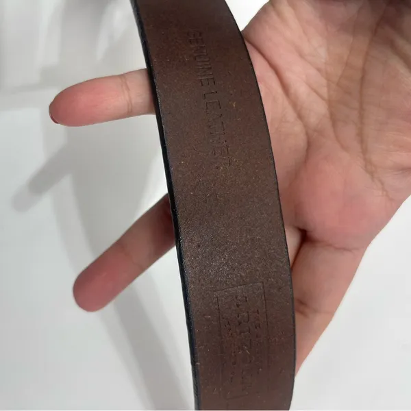 Arizona Jeans Vtg Dark Brown Leather Work Belt Women XS 31'' Casual - Image 8