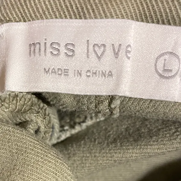 Miss Love Wide Leg High Waist Stretchy Pants Olive Green Size Large - Image 12