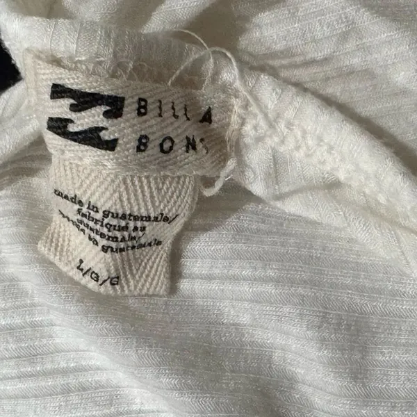 Billabong Girls Like You Cropped Top White Women’s Large - Image 3