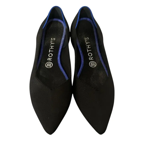 Rothy’s The Point Black Knit Comfort Ballet Flats 9 US/40 EU - Image 4