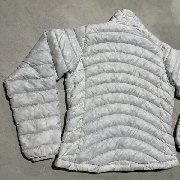 Patagonia Down Sweater Jacket Women's SZ Small L Quilted Puffer Full Zip Stained - Image 14