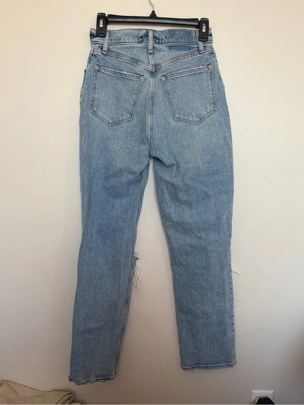 Abercrombie & Fitch Light Blue High-Rise Straight Jeans - Image 2