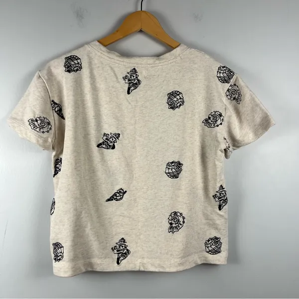 Anthropologie Maeve Embroidered Shell Short-Sleeve Sweatshirt size XS - Image 8