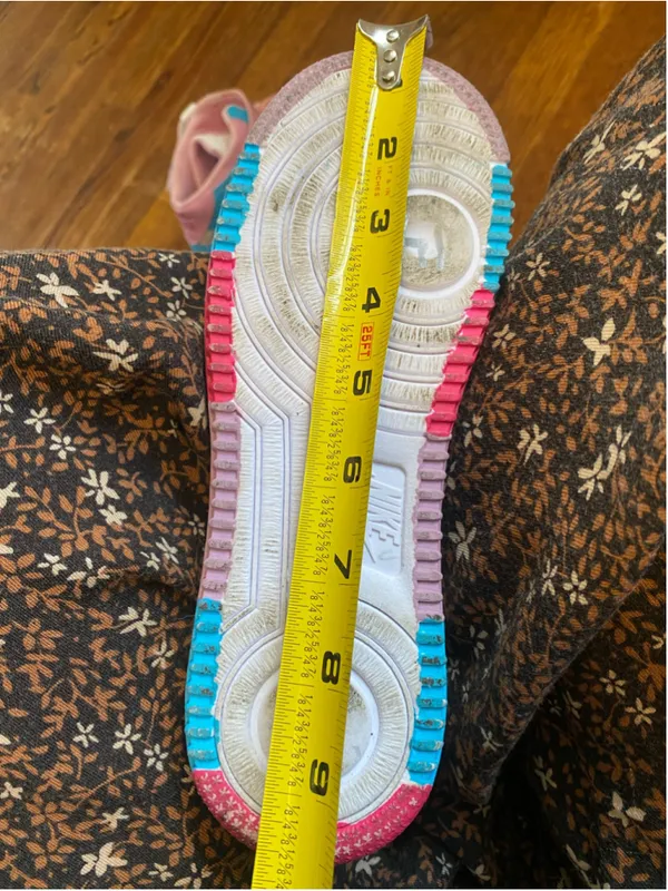 Custom Hand Painted Nike Air Force 1 High Barbie Pink Blue Glitter Sneakers OOAK - Image 8
