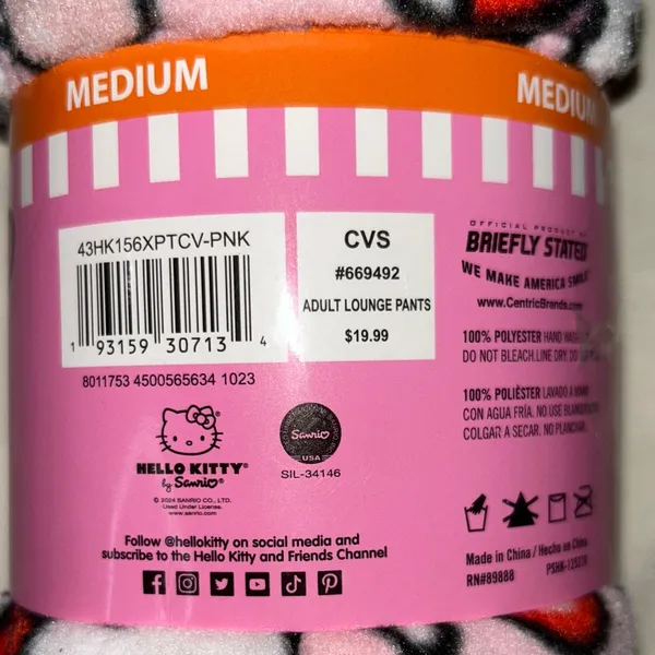 Hello Kitty Pink Fleece Lounge Pants - Image 5