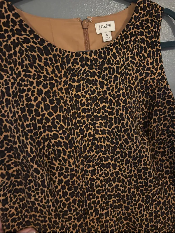 J. Crew Leopard Print Midi Dress - Image 4