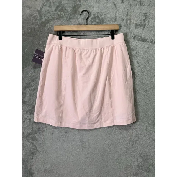 Christopher & Banks Pink Cotton Skort Large Pull On Elastic Golf Athleisure New‎ - Image 3