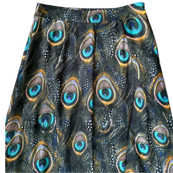 Like New Show Me Your Mumu Peacock Feather Maxi Skirt Size Small - Image 8