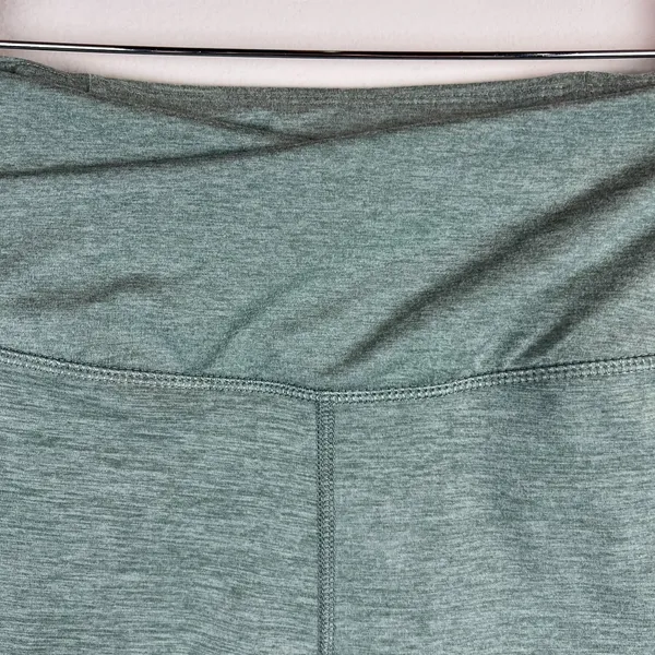 Outdoor Voices Bike Shorts Women Small Green CloudKnit Compression Zip Pocket 7" - Image 2