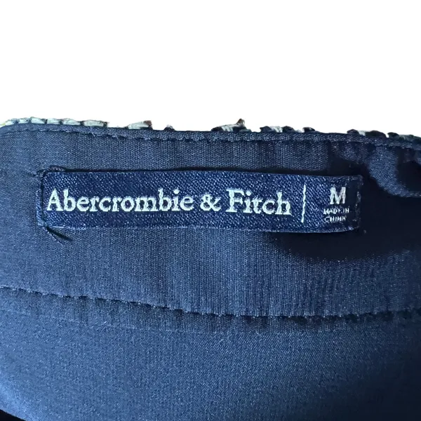 Abercrombie & Fitch Glen Plaid A-Line Mini Skirt Navy Yellow Preppy Size M - Image 4