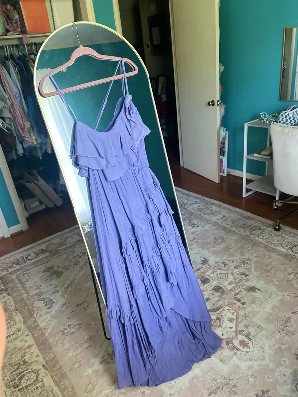 Boutique One-Shoulder Ruffle Dress - Image 2