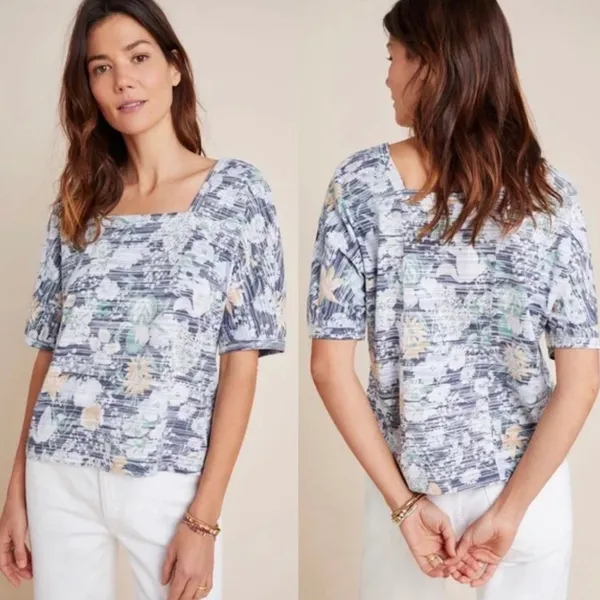 Anthropologie Deedee Floral Motif Dolman-Sleeved Top - Image 3