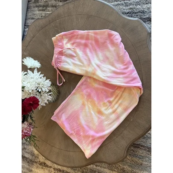 Beach Break Pink Tie Dye Wide Leg Pants Medium - Image 2