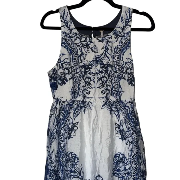 Free People Russian Plate Blue Lace‎ Back Hi-Low Dress Women's Small boho - Image 7
