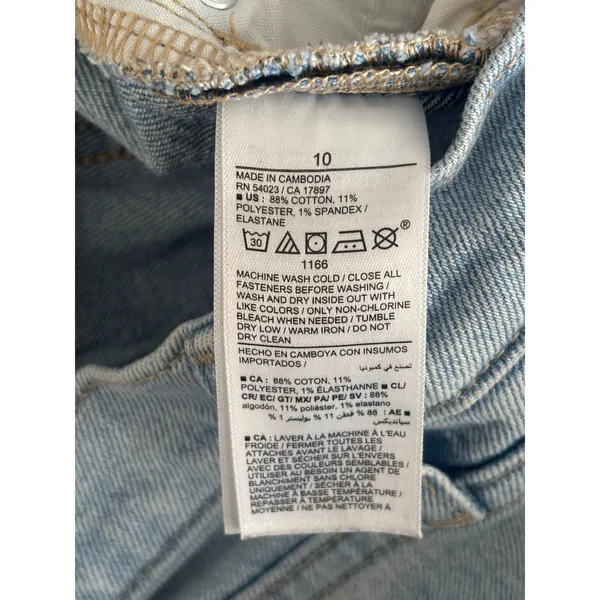 Old Navy Boyfriend Loose Jeans 10 Light Wash Mid Rise Straight Leg Denim - Image 4