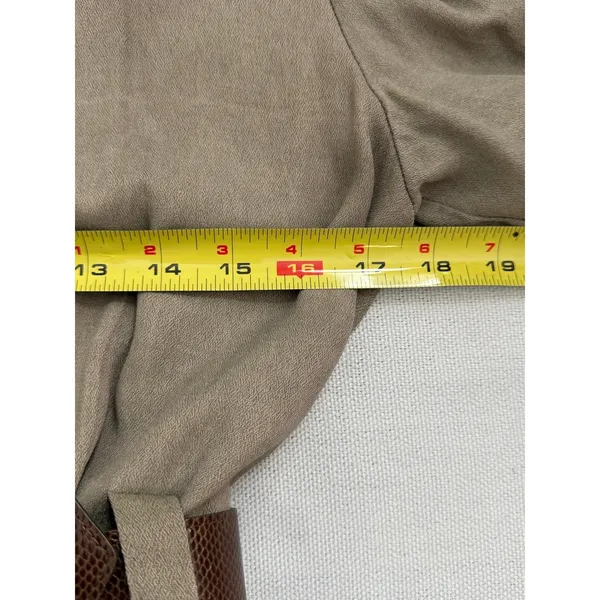 Vintage Hampton Dress Co. beige peplum work dress size 6 - Image 7
