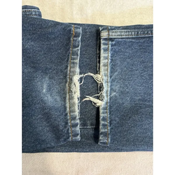 Levis 505 Zip Logo Straight Leg Size 36x32 Mid Rise Cotton Med Wash Cotton - Image 8