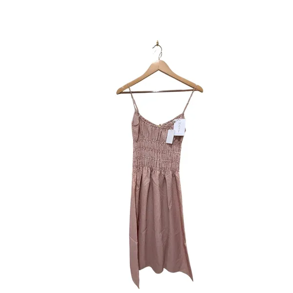 WAYF Isabelle Shirred Seersucker Midi Sundress Size‎ Small - Image 5
