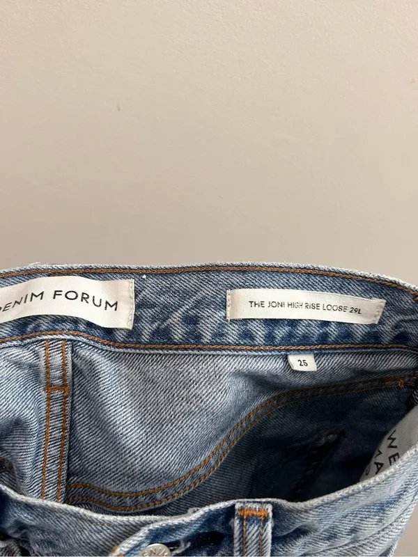 Aritzia Denim Forum The Joni High Rise Loose Jeans 29L Size 25 Blue - Image 10