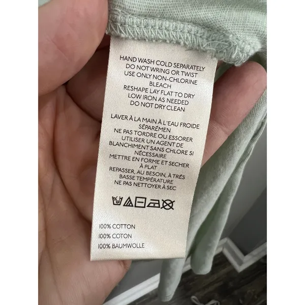 We The Free Tank Top Womens M Green Great Open Back Cotton Muscle Tee - Image 3