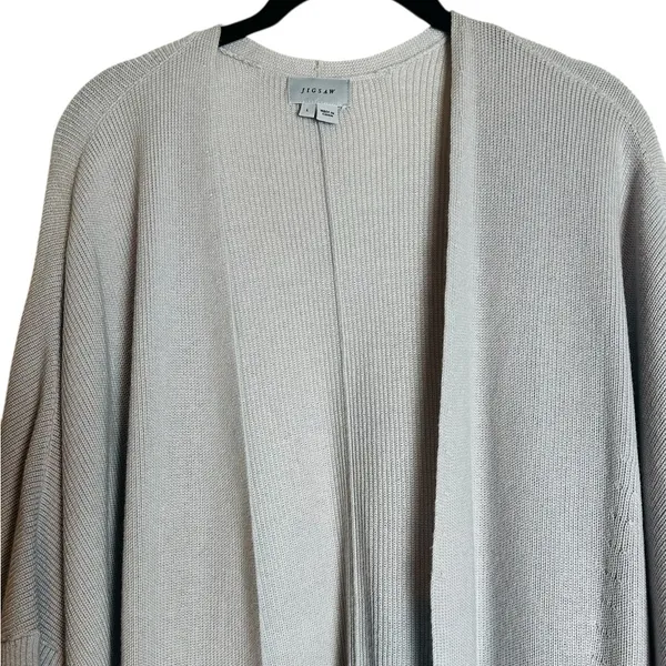 Jigsaw Womens Large Knitted Draped Cape Quiet Luxury Minimalist Effortless - Image 4