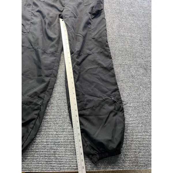 SheIn Black Parachute Cargo Pants Womens Relaxed Fit Elastic Waist Utility Small 24x28 - Image 5